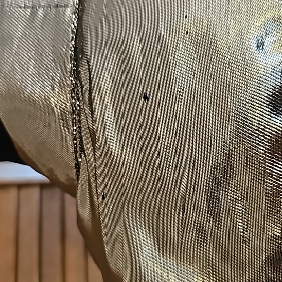 Vintage Francine Browner 70s Disco golden open front jacket made in USA - Picture 9 of 13